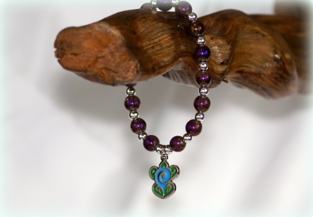 Aurora - Purple with Color Turtle Charm