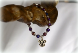 Aurora - Purple with Black Turtle Charm