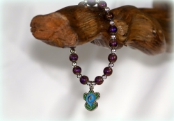 Aurora - Purple with Color Turtle Charm